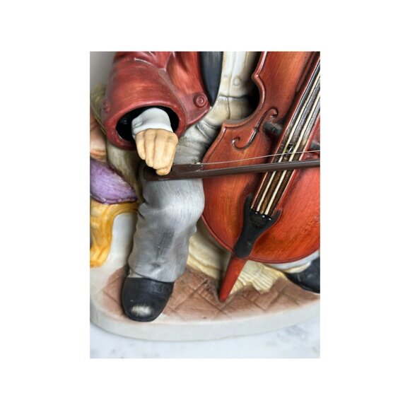 Vintage Seiji Nakane Melody in Motion "The Cellist" Music Box Hand-Painted Works - Picture 9 of 9